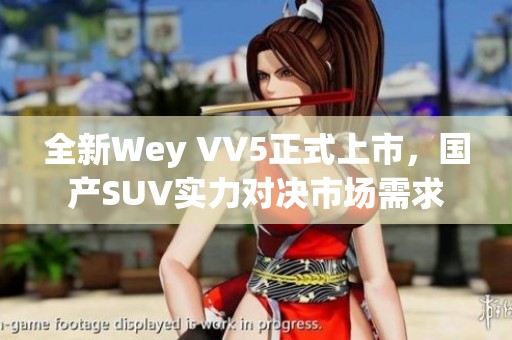 全新Wey VV5正式上市，国产SUV实力对决市场需求