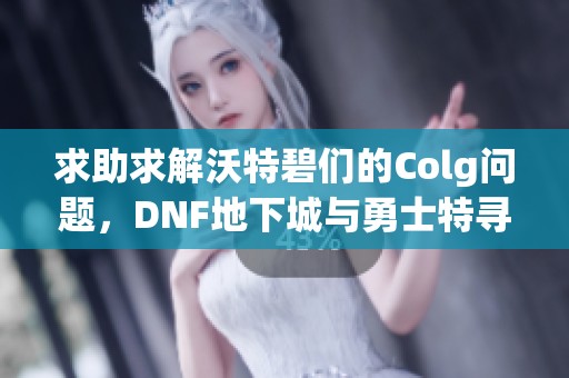 求助求解沃特碧们的Colg问题，DNF地下城与勇士特寻建议