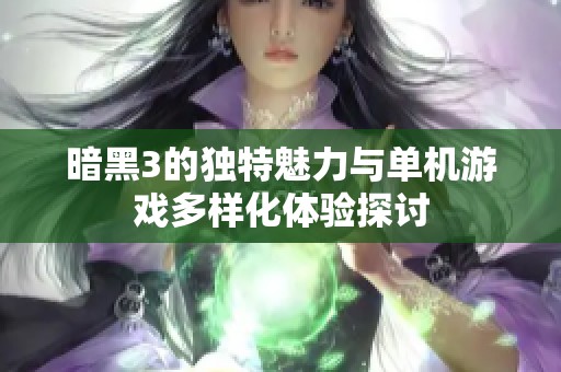 暗黑3的独特魅力与单机游戏多样化体验探讨