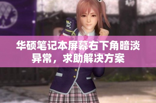 华硕笔记本屏幕右下角暗淡异常，求助解决方案