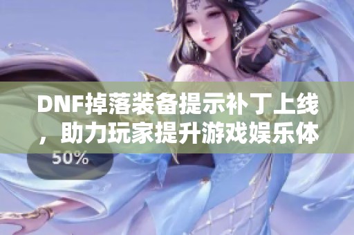 DNF掉落装备提示补丁上线，助力玩家提升游戏娱乐体验
