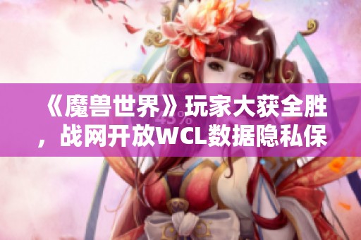 《魔兽世界》玩家大获全胜，战网开放WCL数据隐私保护新机制