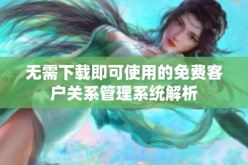 无需下载即可使用的免费客户关系管理系统解析