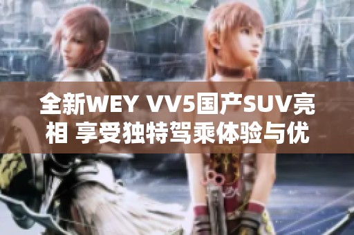 全新WEY VV5国产SUV亮相 享受独特驾乘体验与优惠政策