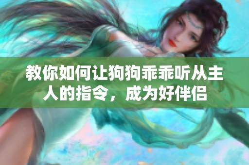 教你如何让狗狗乖乖听从主人的指令，成为好伴侣