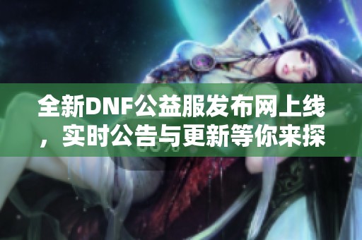 全新DNF公益服发布网上线，实时公告与更新等你来探索！