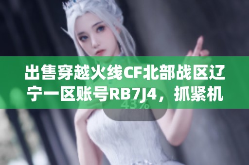 出售穿越火线CF北部战区辽宁一区账号RB7J4，抓紧机会获取福利