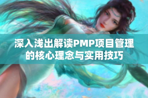 深入浅出解读PMP项目管理的核心理念与实用技巧