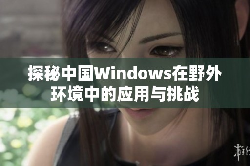 探秘中国Windows在野外环境中的应用与挑战