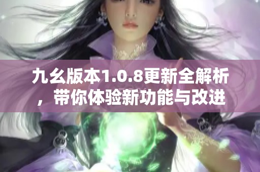 九幺版本1.0.8更新全解析，带你体验新功能与改进