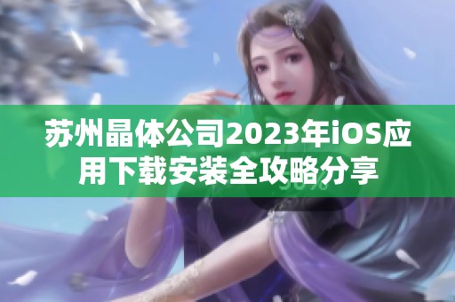 苏州晶体公司2023年iOS应用下载安装全攻略分享