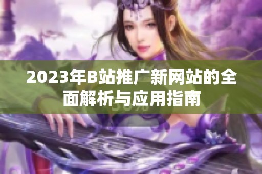 2023年B站推广新网站的全面解析与应用指南