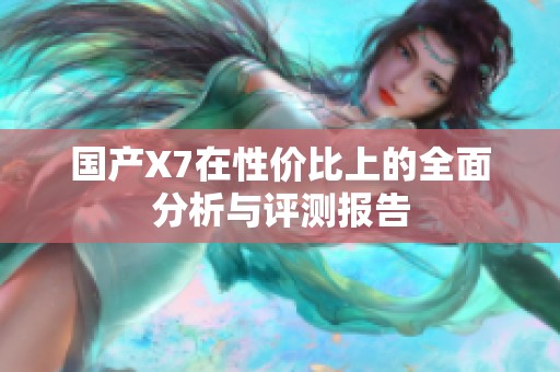 国产X7在性价比上的全面分析与评测报告