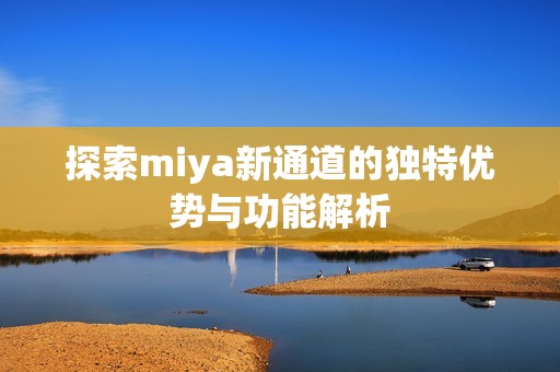 探索miya新通道的独特优势与功能解析