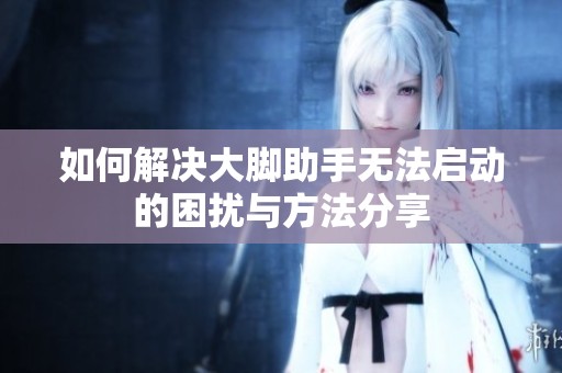 如何解决大脚助手无法启动的困扰与方法分享