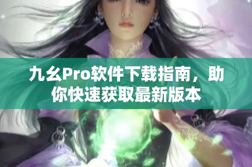 九幺Pro软件下载指南，助你快速获取最新版本