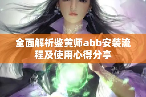 全面解析鉴黄师abb安装流程及使用心得分享